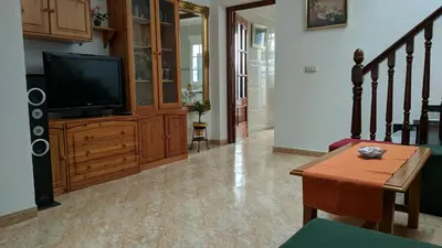 Una televisión o centro de entretenimiento en Casa Rural Los Baños
