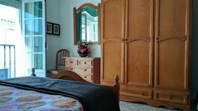 Cama o camas de una habitación en Casa Rural Los Baños