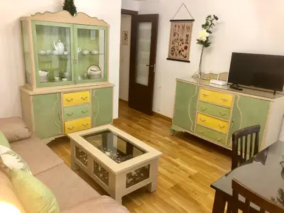 Una televisión o centro de entretenimiento en CENTRO ANTEQUERA Moderno Apartamento de Santa Cruz