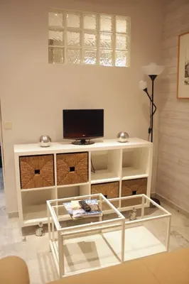 Una televisión o centro de entretenimiento en Fantastico estudio en centro ciudad - Conde de Ibarra 11/13-