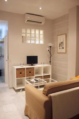 Una televisión o centro de entretenimiento en Fantastico estudio en centro ciudad - Conde de Ibarra 11/13-