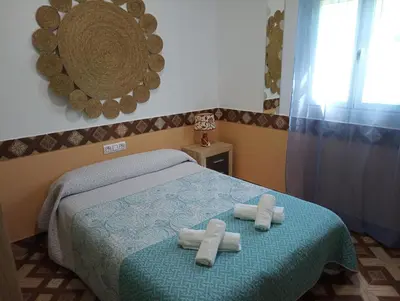 Cama o camas de una habitación en Conjunto Rural Andrea