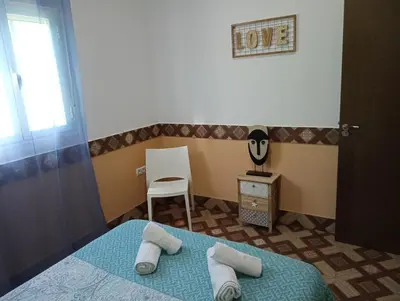 Cama o camas de una habitación en Conjunto Rural Andrea