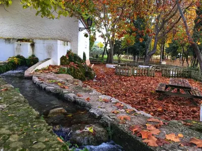 Jardín al aire libre en Casa Rural El Puente