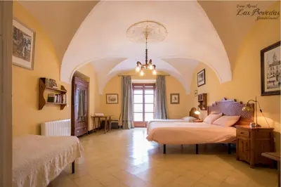 Cama o camas de una habitación en Casa Rural Las Bóvedas