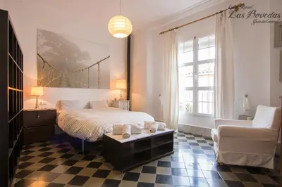 Cama o camas de una habitación en Casa Rural Las Bóvedas