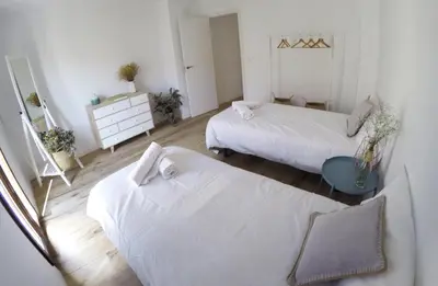 Cama o camas de una habitación en Urban Chic Center Santa Marina