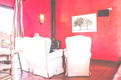 Zona de estar de Charming house in Estepa with shared pool.