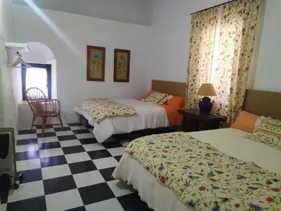 Cama o camas de una habitación en Charming house in Estepa, mountain view