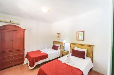 Cama o camas de una habitación en Huerta la Pimentada