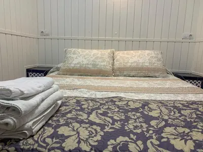 Cama o camas de una habitación en Hostal Alcobia