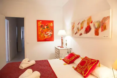 Cama o camas de una habitación en GRAN APARTAMENTO PLAZA DE ESPAÑA