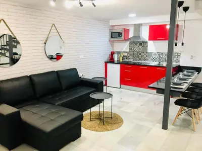 Una cocina o zona de cocina en Fabuloso Loft en Centro Histórico de Córdoba con Parking bajo reserva Tendillas Mezquita-Catedral