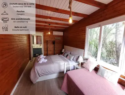 Cama o camas de una habitación en Casa Orilla el Lago