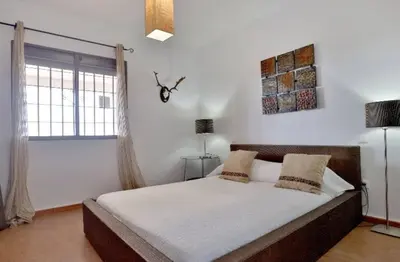 Cama o camas de una habitación en Finca la cigarra