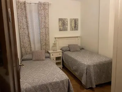 Cama o camas de una habitación en Casa el Rincón del Lago Alojamiento Rural