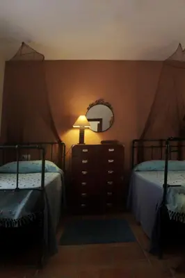 Cama o camas de una habitación en Casa Rural Los Membrillos