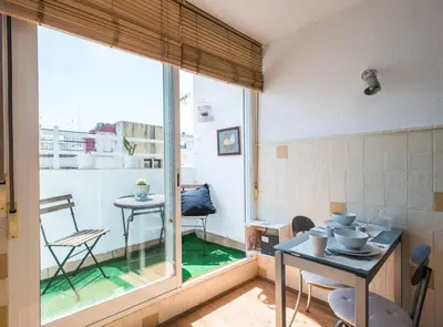 Zona de estar de Alhóndiga Suite Apartment with Terrace