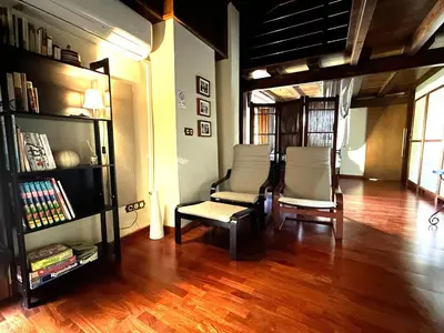 Zona de estar de Charming House in Arjona