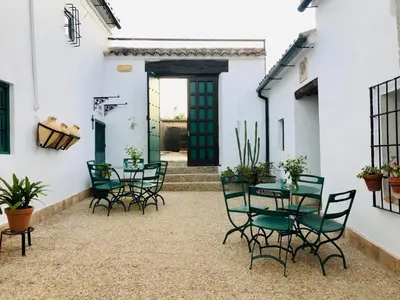 Un patio o zona al aire libre en Elegant Villa in Montilla with Private Pool