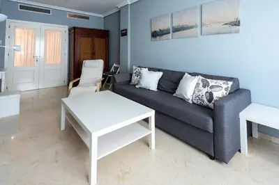 Zona de estar de Apartamento Nervión Relax and Work (wifi)