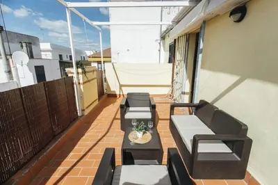 Zona de estar de Spectacular penthouse with views 2BD1BTH