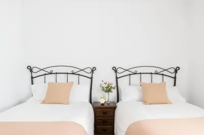Cama o camas de una habitación en Casa Los Olivos Álora - Caminito del Rey