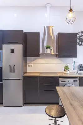 Una cocina o zona de cocina en Minimalismo de Vanguardia con altas calidades 1 BR