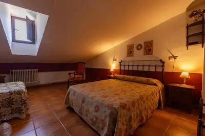 Cama o camas de una habitación en Cortijo Entresierras