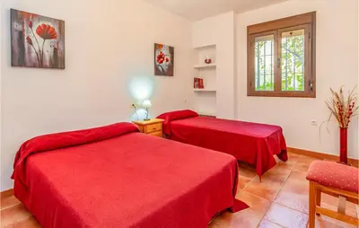 Cama o camas de una habitación en Nice Home In Cañete La Real