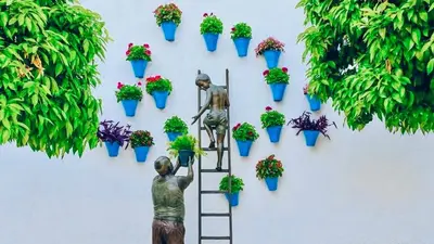 Jardín al aire libre en Apartamentos Ruz