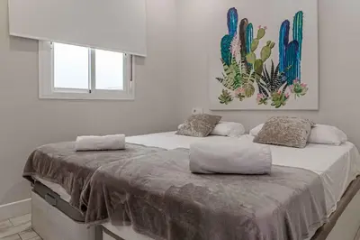 Cama o camas de una habitación en Apartamentos Recaredo 7