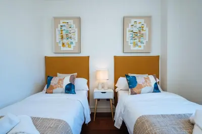 Cama o camas de una habitación en San Bernardo Home Free Parking