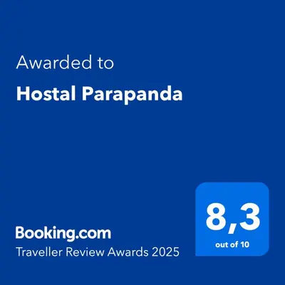 Certificado, premio, señal o documento que está expuesto en Hostal Parapanda