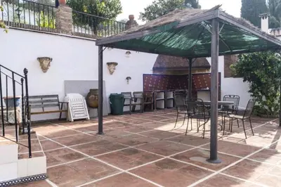 Un patio o zona al aire libre en Hacienda La Trinidad