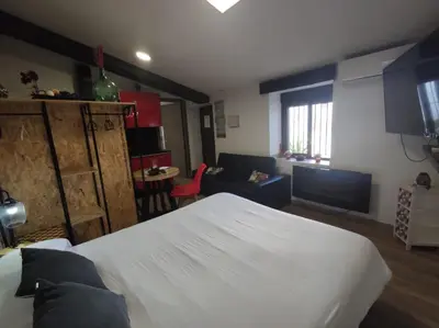 Cama o camas de una habitación en Casa Rural La Zzinetina con Jacuzzi