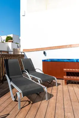 Un balcón o terraza de Apartamentos Leoncillos