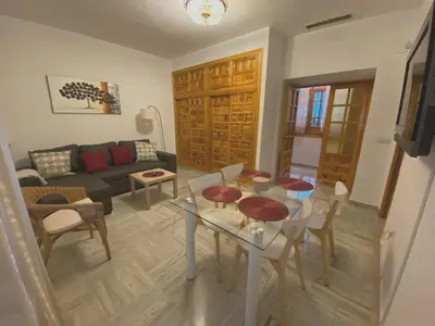 Una televisión o centro de entretenimiento en Comfortable Apartment in Central Córdoba, 42 m², Parking.