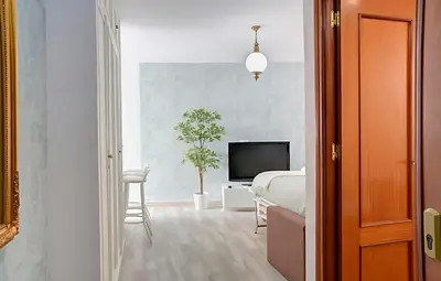 Una televisión o centro de entretenimiento en Apartamento Murillo