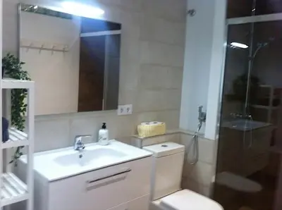 Un baño de Corazón de Nervión, excelente ubicación, opcion PARKING