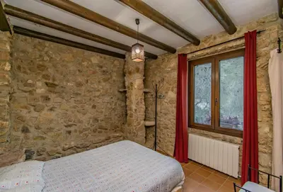 Cama o camas de una habitación en Casa Rural Cortijo Pesquera
