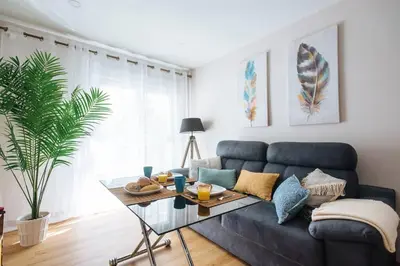 Zona de estar de Hostly Sol 2bdr flat with patio in Seville center