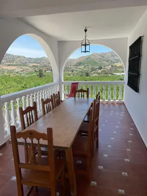Un balcón o terraza de Casa Rural Los Caballos Finca Canca Alora Caminito del Rey