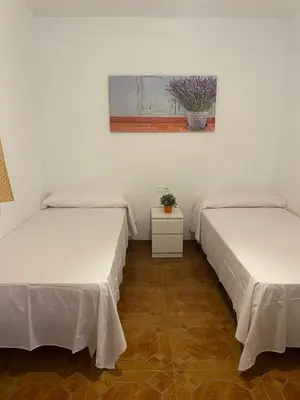 Cama o camas de una habitación en Casa Rural Los Caballos Finca Canca Alora Caminito del Rey