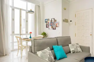 Zona de estar de Mágico apartamento en casa palacio del siglo XVII
