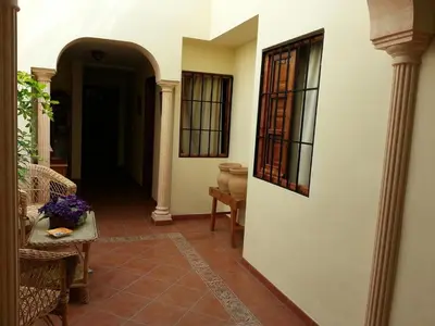 Zona de estar de Pensión y apartamentos El Taxi