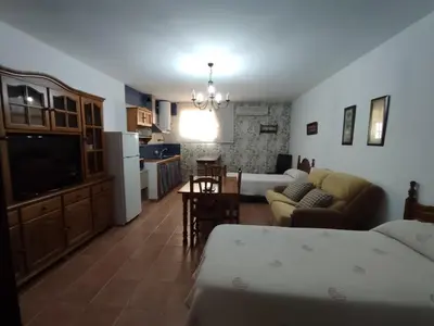 Una cocina o zona de cocina en Pensión y apartamentos El Taxi