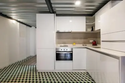 Una cocina o zona de cocina en Pop Art Feria luminoso dúplex con terraza privada