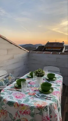 Un balcón o terraza de Apartamentos A Poniente