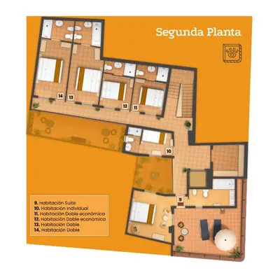 Plano de La Piquera Hostal